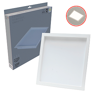 Painel Plafon Embutir Branco Recuado Avant Comfort BQ 30W 342x342mm 4000K