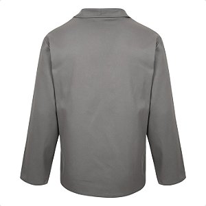 Camisa Brim Cinza Manga Longa
