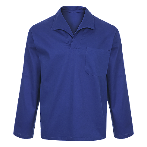 Camisa Brim Azul Royal Manga Longa