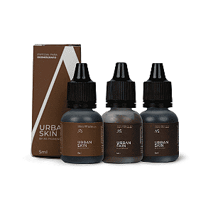 Kit 3 Pigmentos para Micropigmentação em Sobrancelhas AS Urban Skin 5ml Para Tebori
