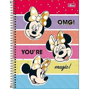Caderno Universitario Connect 10 Materias Minnie 160 Folhas Tilibra
