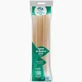 Palito Espetos De Madeira para Churrasco com 100 Unidades Theoto