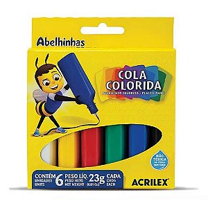 Cola Colorida 23Gr 6 Cores Acrilex