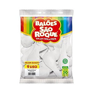 Balao Imperial 9 Branco Polar com 50 Unidades Sao Roque