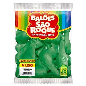Balao Imperial 9 Verde Bandeira com 50 Unidades Sao Roque