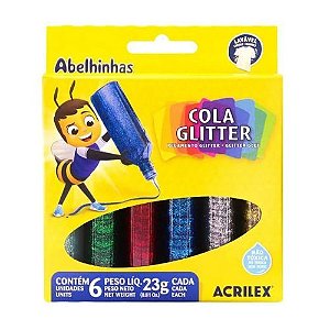 Cola Glitter 23G 6 Cores Acrilex