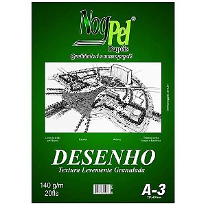 Bloco de Desenho Branco A3 140G 20Fls Nogpel