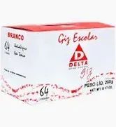 Giz Escolar Branco com 64 Unidades Delta