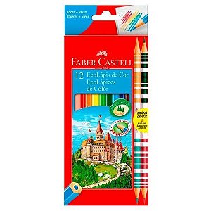Ecolapis De Cor 10 Cores + 2 Bicolor Faber Castell