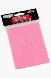 O Smart-Notes 38X51mm rosa neon BRW