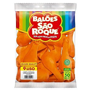 Balao Imperial 9 Laranja Mandarim com 50 Unidades Sao Roque