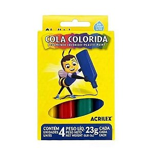 Cola Colorida 23gr 4 Cores Acrilex