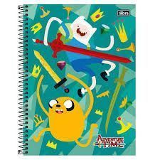 Caderno Univ Capa Dura 10 Materias Adventure Time Tilibra