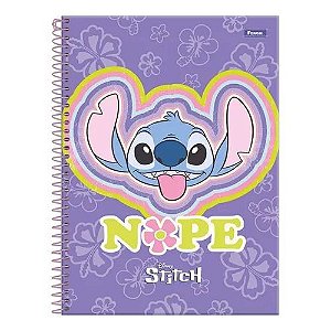 Caderno Univ Capa Dura 1 Materia Stitch 80 Folhas Foroni