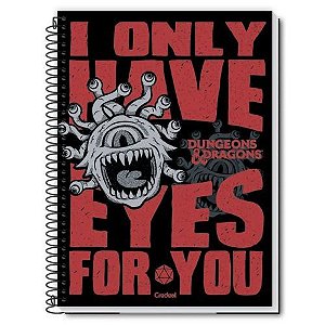 Caderno Univ Capa Dura 10 Materias Dungeons & Dragons 160 Folhas Credeal