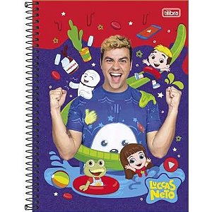 Caderno Univ Capa Dura 1 Materia Luccas Neto 80 Folhas Tilibra