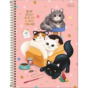 Caderno Univ Capa Dura 1 Materia Purrfect Cats 80f Tilibra