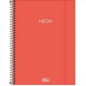 Caderno Univ Cpp 1 Materia Neon Laranja 80f Tilibra