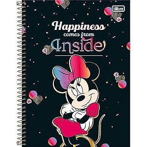 Caderno Univ Capa Dura 10 Materias Minnie Core 160f Tilibra