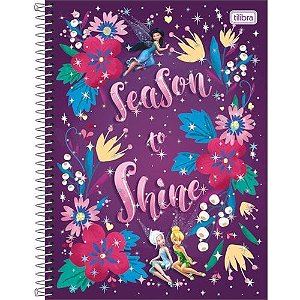 Caderno Univ Capa Dura 1 Materia Fadas 80f Tilibra