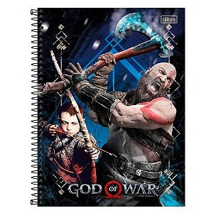 Caderno Univ Capa Dura 10 Materias God Of War 160f Tilibra