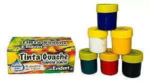 Tinta Guache 15Ml 6 Unidades Evident