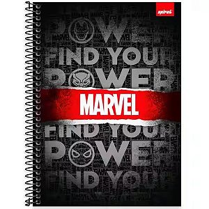 Caderno Univ Capa Dura 1 Materia Marvel Red Brick 80f Foroni