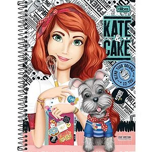Caderno Univ Cd 1 Materia Kate Cake 80F Tilibra