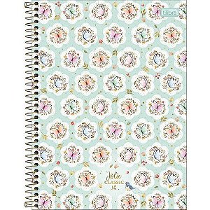 Caderno Univ Capa Dura 10 Materias Jolie Classic 160fls Tilibra