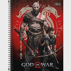Caderno Univ Capa Dura 1 Materia God Of War  80f Tilibra