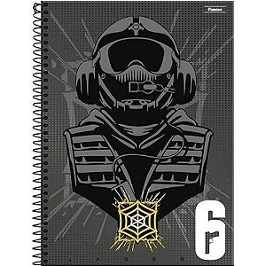 Caderno Univ Capa Dura 1 Materia Game Ubisoft 200f Foroni