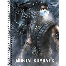 Caderno Univ Capa Dura 1 Materia Mortal Kombat 80f Tilibra