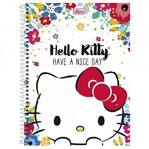 Caderno Univ Capa Dura10 Materias Luxo Hello Kitty Tilibra