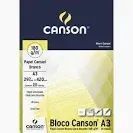 Bloco de Desenho Branco Linha Estudante A3 180G/M 20Fls Canson