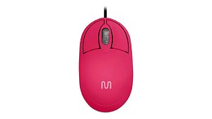 Mouse Optico Classic Box Usb Full Rosa Multilaser