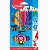 Lapis De Cor Color Peps Strong Jumbo Caixa com 12 Cores Maped