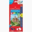 Ecolapis De Cor 12 Cores + 2 Ecolapis + Apont. + Borracha Kit Escolar Faber