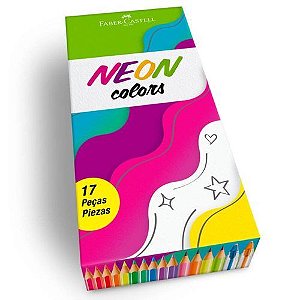 Kit Neon Colors com 17 Pecas Faber Castell