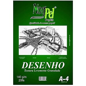 Bloco de Desenho A4 Creme 140G 20Fls Nogpel