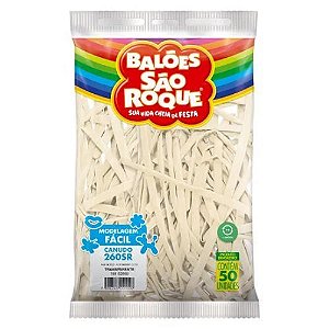 Balao Canudo Liso Azul Turquesa com 50 Unidades Sao Roque