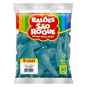 Balao Imperial 9 Azul Oceano com 50 Unidades Sao Roque