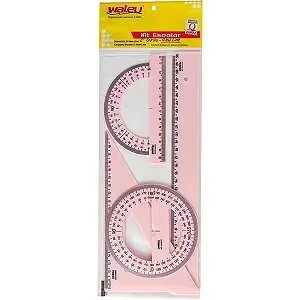 Kit Escolar Segundo Grau New Line Rosa Pastel Waleu