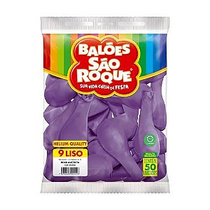 Balao Imperial 9 Roxa Amestista com 50 Unidades Sao Roque