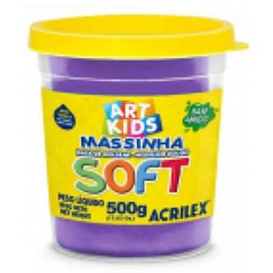 Massa De Modelar Soft Glitter 500Gr Violeta Cod 516 Acrilex