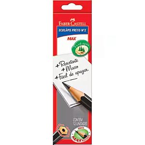 Ecolapis Grafite Max 1205 Preto Sextavado Caixa com 12 Unidades Faber Castell
