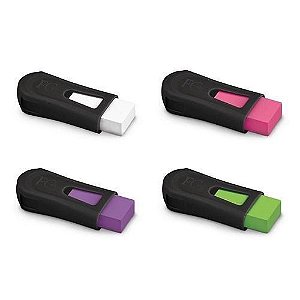 Apontador com Deposito + Borracha Fc Mix Black Neon Faber Castell