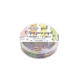 Clips para Papel 5 Colorido com 200 Unidades Brw