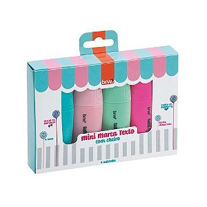 Marca Texto Mini Cores Pasteis com Cheiro Brw