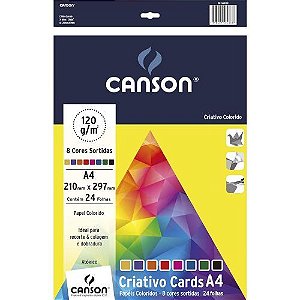 Bloco Criativo A4 8 Cores 120Gr 24Fls Canson