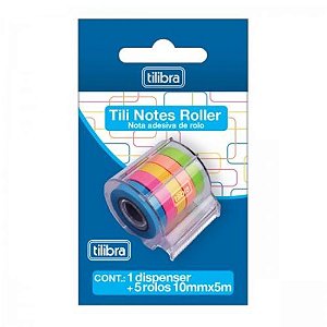 Tili Notes Roller com 1 Dispenser + 5 Rolos 10MMX5M Tilibra
